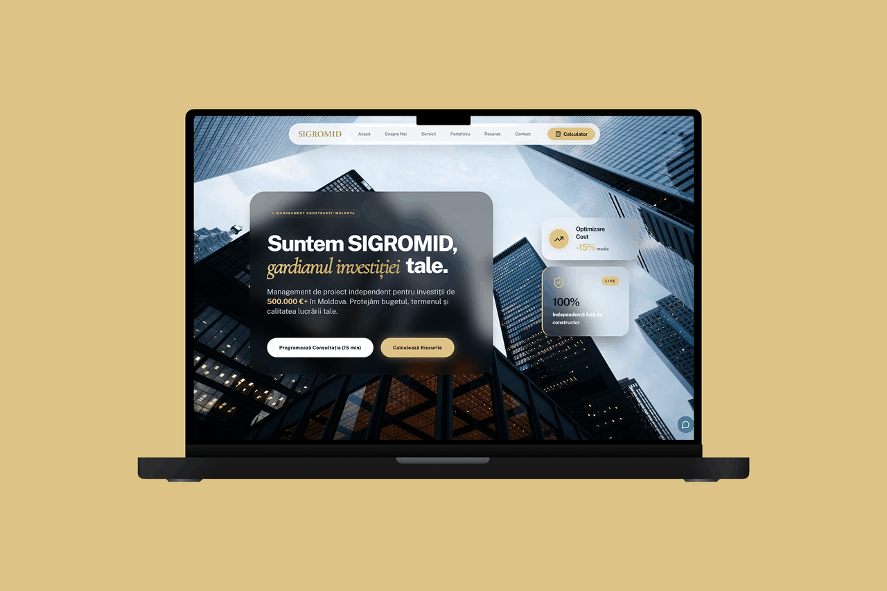 Management Construcții — satelit SEO pentru Sigromid Construct, construit de Acid Studios